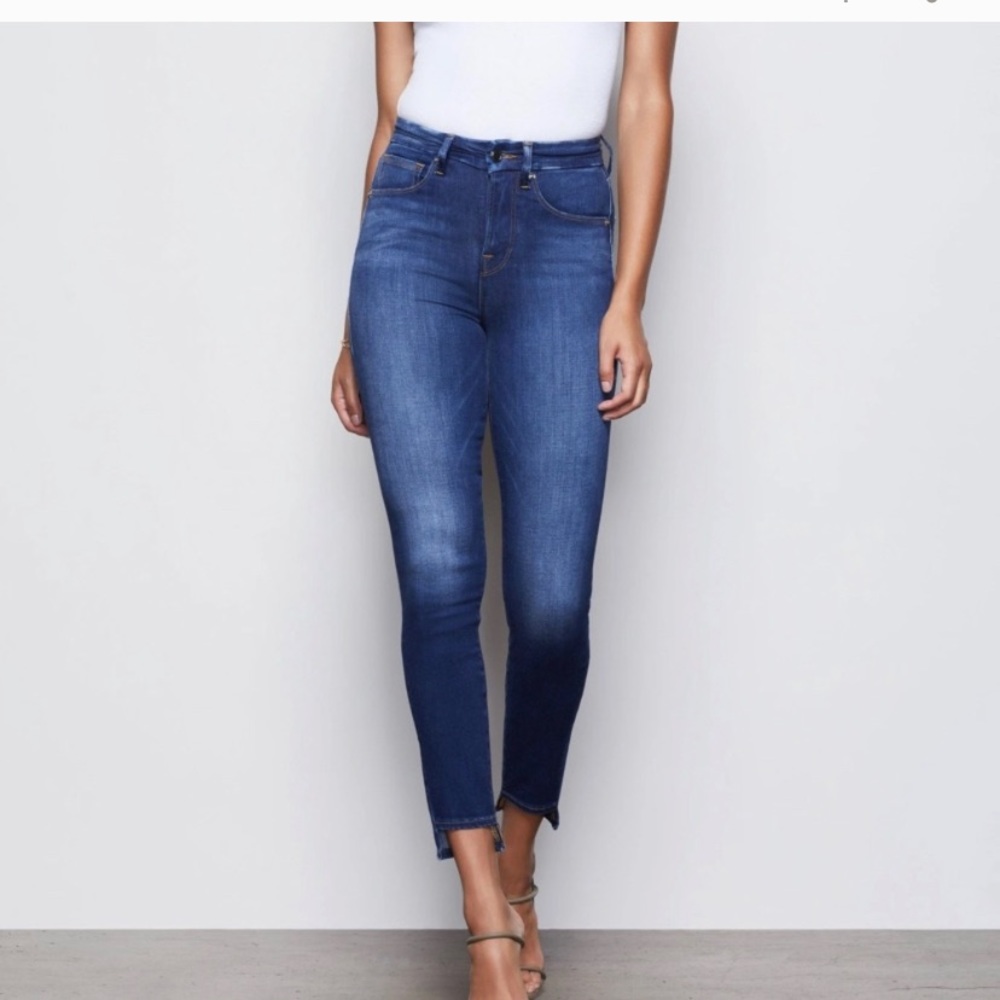 Good American good waist step hem jeans